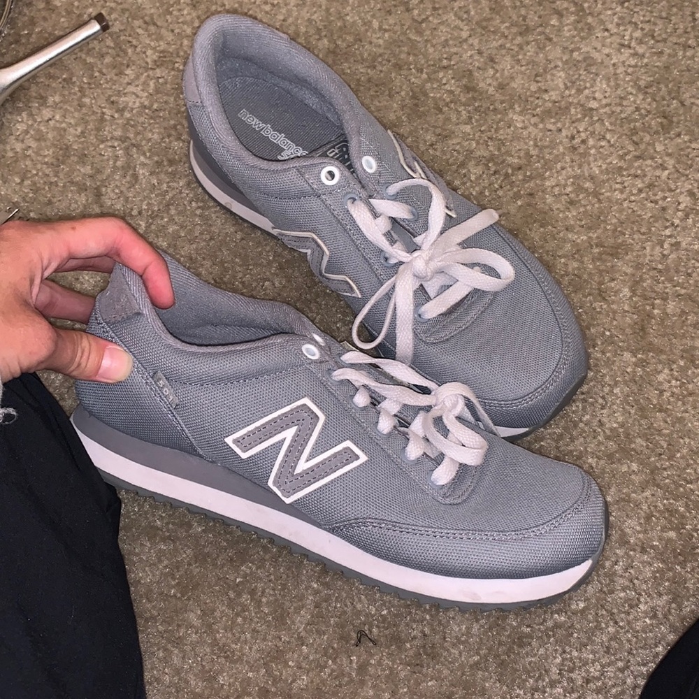 New Blanca grey and white sneakers